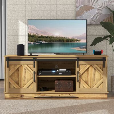 ACKERMAN Grand Meuble Tv/support Tv/buffet/centre Multimédia Avec 2 Portes Coulissantes Classiques, Étagères Réglables Pour Salon/salle À Manger, Style Maison De Campagne, Design Moderne, 150 X 40 X 60 Cm, Mar - Publicité ACKERMAN Grand Meuble Tv/support Tv/buffet/centre Multimédia Avec 2 Portes Coulissantes Classiques, Étagères Réglables Pour Salon/salle À Manger, Style Maison De Campagne, Design Moderne, 150 X 40 X 60 Cm, Mar - Publicité