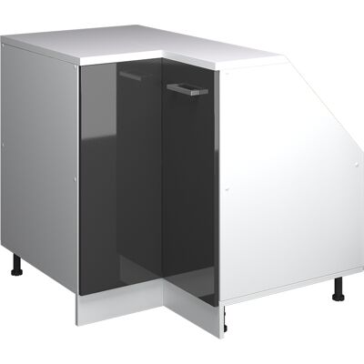 Meuble De Rangement Sous Pente Armoire D'Angle Rion, Anthracite Haute Brillance, 75.6x81.6cm 1 Porte, 60 Cm De Profondeur, Vicco - Publicité Meuble De Rangement Sous Pente Armoire D'Angle Rion, Anthracite Haute Brillance, 75.6x81.6cm 1 Porte, 60 Cm De Profondeur, Vicco - Publicité
