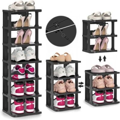SANS MARQUE Étagère À Chaussures À 7 Niveaux, Meuble À Chaussures Noir, Organisateur De Chaussures Vertical Peu Encombrant, Étagère De Rangement - Publicité SANS MARQUE Étagère À Chaussures À 7 Niveaux, Meuble À Chaussures Noir, Organisateur De Chaussures Vertical Peu Encombrant, Étagère De Rangement - Publicité