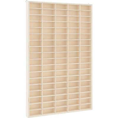 DESIGN IN Vitrine De Collection En Bois Avec 90 Compartiments 50,5 X 4,5 X 79 Cm - Publicité DESIGN IN Vitrine De Collection En Bois Avec 90 Compartiments 50,5 X 4,5 X 79 Cm - Publicité
