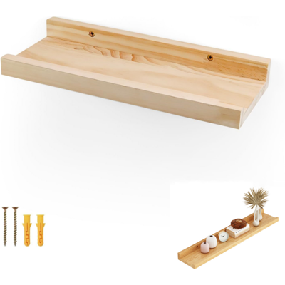 Generic Étagère Murale En Pin, Étagère Murale Flottante, 30cm De Long, Étagère Salle De Bain Pour La Cuisine - Publicité Generic Étagère Murale En Pin, Étagère Murale Flottante, 30cm De Long, Étagère Salle De Bain Pour La Cuisine - Publicité