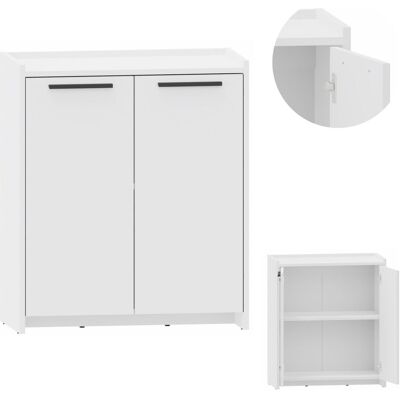 OEM Commode Altivo Com 70 2d, Blanche, Grand Meuble De Bureau Pour Classeurs Et Vêtements - Publicité OEM Commode Altivo Com 70 2d, Blanche, Grand Meuble De Bureau Pour Classeurs Et Vêtements - Publicité