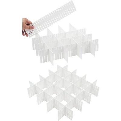 OEM 16 Pcs Organisateur De Tiroir Diviseur De Tiroir Diy Separateur Tiroirs Reglable Pour Fournitures De Bureau, Chambre À Coucher, Cuisine, Ustensiles De Maquillage (blanc) - Publicité OEM 16 Pcs Organisateur De Tiroir Diviseur De Tiroir Diy Separateur Tiroirs Reglable Pour Fournitures De Bureau, Chambre À Coucher, Cuisine, Ustensiles De Maquillage (blanc) - Publicité