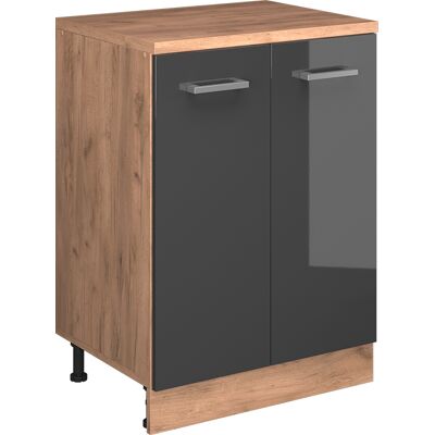 Armoire D'Extension Rion, Anthracite Haute Brillance/chêne De Force Doré, 60x46cm Sans Pente Avec 2 Portes, Vicco - Publicité Armoire D'Extension Rion, Anthracite Haute Brillance/chêne De Force Doré, 60x46cm Sans Pente Avec 2 Portes, Vicco - Publicité