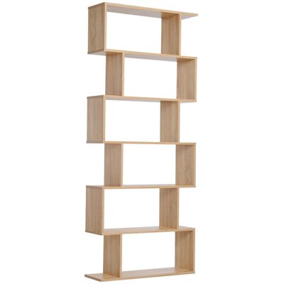 OEM Homcom Bibliothèque Étagère Zig Zag Design Contemporain 80l X 23l X 192h Cm 6 Niveaux Coloris Chêne Clair - Publicité OEM Homcom Bibliothèque Étagère Zig Zag Design Contemporain 80l X 23l X 192h Cm 6 Niveaux Coloris Chêne Clair - Publicité