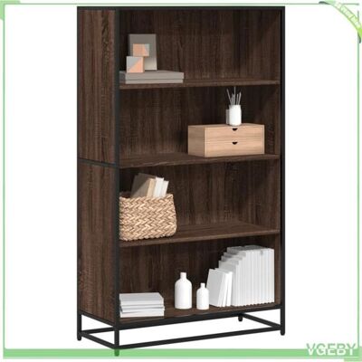 OEM Bibliothèque - 3300849 - Chêne Marron - Bois D'Ingénierie & Métal - 80,5x35x139 Cm - Publicité OEM Bibliothèque - 3300849 - Chêne Marron - Bois D'Ingénierie & Métal - 80,5x35x139 Cm - Publicité