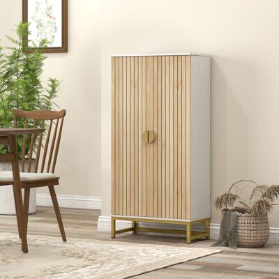 OEM Armoire De Cuisine Meuble Rangement 12 Étagères À Portes Étagères Ajustables 58x29x119,5cm Blanc - Publicité OEM Armoire De Cuisine Meuble Rangement 12 Étagères À Portes Étagères Ajustables 58x29x119,5cm Blanc - Publicité
