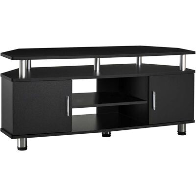 OEM Meuble Tv Classique Pour Salon Avec 2 Étagères Et 2 Placards Noirs Avec Fonction De Rangement Et D'Affichage Facile À Assembler Avec Instructions Incluses - Publicité OEM Meuble Tv Classique Pour Salon Avec 2 Étagères Et 2 Placards Noirs Avec Fonction De Rangement Et D'Affichage Facile À Assembler Avec Instructions Incluses - Publicité