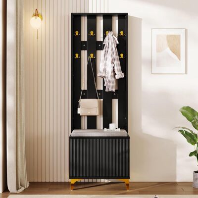 OEM Ensemble Armoire Avec Banc À Chaussures Et Coussin, Façade D'Armoire Avec Crochets De Haute Qualité Et Design Élégant - Publicité OEM Ensemble Armoire Avec Banc À Chaussures Et Coussin, Façade D'Armoire Avec Crochets De Haute Qualité Et Design Élégant - Publicité