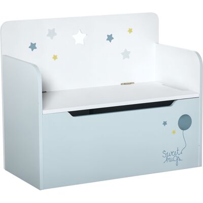 MIDUODUO Banc Rangement Dossier Bois Enfants 3-6 Ans 60x30x50 Cm Bleu - Publicité MIDUODUO Banc Rangement Dossier Bois Enfants 3-6 Ans 60x30x50 Cm Bleu - Publicité