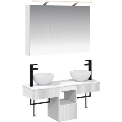 Ensemble D'Armoire De Salle De Bain 4 Pcs Blanc Vidaxl - Publicité Ensemble D'Armoire De Salle De Bain 4 Pcs Blanc Vidaxl - Publicité
