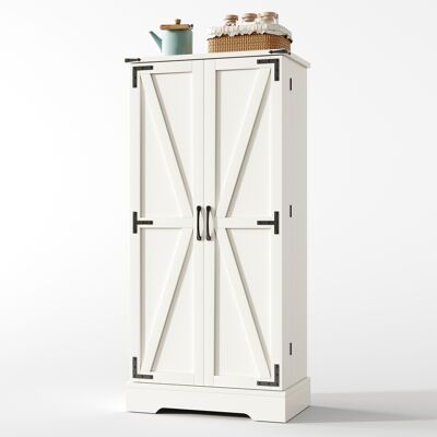 ALLAUVE Buffet Rustique 128,5 Cm Avec Éclairage Led, Armoire De Rangement À 2 Portes Battantes, Étagères Ajustables Pour Petit Espace, Meuble De Cuisine Ou Salon, Structure Blanche À Grain Profond - Publicité ALLAUVE Buffet Rustique 128,5 Cm Avec Éclairage Led, Armoire De Rangement À 2 Portes Battantes, Étagères Ajustables Pour Petit Espace, Meuble De Cuisine Ou Salon, Structure Blanche À Grain Profond - Publicité