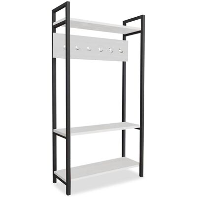 MENZZO Vestiaire Avec Étagères Et Patères Marcadet Blanc - Publicité MENZZO Vestiaire Avec Étagères Et Patères Marcadet Blanc - Publicité