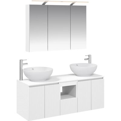 Ensemble D'Armoire De Salle De Bain 4 Pcs Blanc Vidaxl - Publicité Ensemble D'Armoire De Salle De Bain 4 Pcs Blanc Vidaxl - Publicité