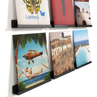 OEM Lot De 6 Étagères Flottantes, Acrylique Noir, 30 Cm, Rebord De Sécurité, Pour Disques Vinyles, Salon - Publicité OEM Lot De 6 Étagères Flottantes, Acrylique Noir, 30 Cm, Rebord De Sécurité, Pour Disques Vinyles, Salon - Publicité