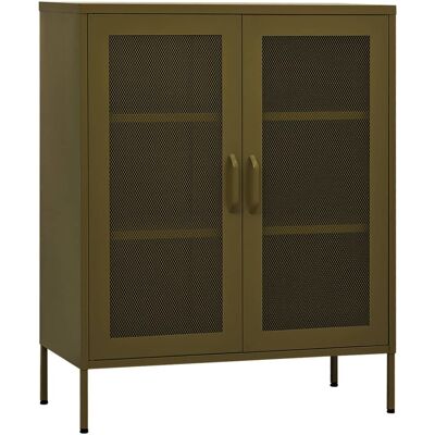 DESIGN IN Armoire De Rangement Vert Olive 80x35x101,5 Cm Acier - Publicité DESIGN IN Armoire De Rangement Vert Olive 80x35x101,5 Cm Acier - Publicité