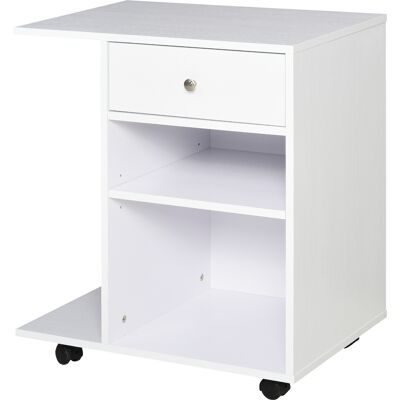 ARRIGONI Support D'Imprimante Organiseur Bureau Caisson 2 Niches Tiroir Espace Cpu + Grand Plateau Panneaux Particules Blanc - Publicité ARRIGONI Support D'Imprimante Organiseur Bureau Caisson 2 Niches Tiroir Espace Cpu + Grand Plateau Panneaux Particules Blanc - Publicité