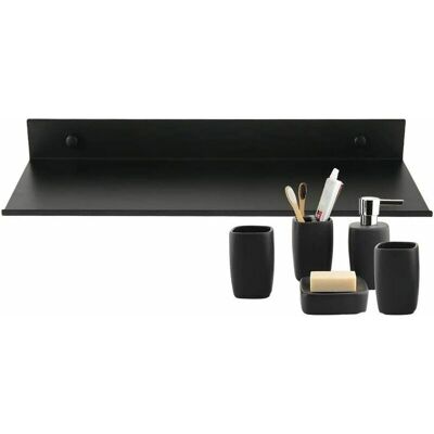 OEM Étagère Murale Flottante Salle De Bain Étagère Rectangulaire En Aluminium Mat Tablette Murale Robuste Ultra-mince Support De Rangement Mural Élégant Pour Cosmétiques Noir (30cm) - Publicité OEM Étagère Murale Flottante Salle De Bain Étagère Rectangulaire En Aluminium Mat Tablette Murale Robuste Ultra-mince Support De Rangement Mural Élégant Pour Cosmétiques Noir (30cm) - Publicité