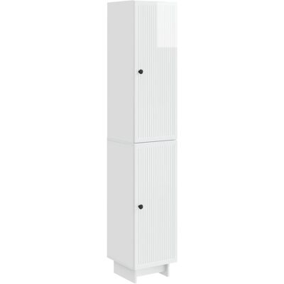 Ensemble De Meubles 2 Pcs Blanc Brillant 34,5 X 33 X 90 Cm Vidaxl - Publicité Ensemble De Meubles 2 Pcs Blanc Brillant 34,5 X 33 X 90 Cm Vidaxl - Publicité