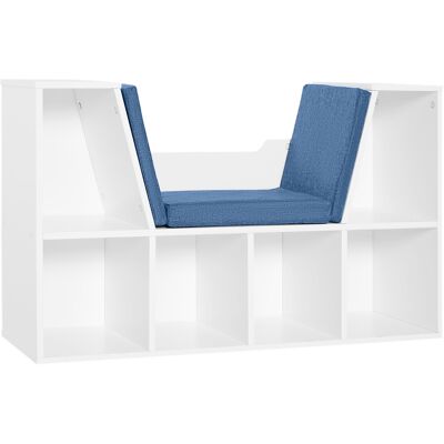 DESIGN IN Bibliothèque Armoire À Livres Meuble De Rangement Bleu Panneaux De Particules 102x30x61 Cm - Publicité DESIGN IN Bibliothèque Armoire À Livres Meuble De Rangement Bleu Panneaux De Particules 102x30x61 Cm - Publicité