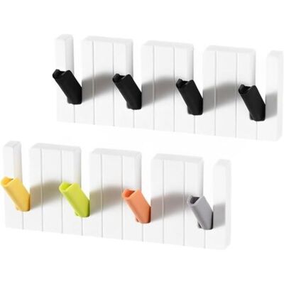 OEM Royaluxe-2er Set Selbstklebende Schlüsselhaken Wand, Schlüsselhaken Wandmontage, Ohne Bohren Wandhaken Mit 4 Haken, Schlüsselhaken Für Eingangsbereich, Küche, Büro, Bad, Wohnzimmer - Publicité OEM Royaluxe-2er Set Selbstklebende Schlüsselhaken Wand, Schlüsselhaken Wandmontage, Ohne Bohren Wandhaken Mit 4 Haken, Schlüsselhaken Für Eingangsbereich, Küche, Büro, Bad, Wohnzimmer - Publicité
