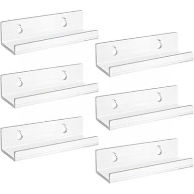 OEM Lot De 6 Support Vinyle Mural En Acrylique Transparent, Etagere Transparente, Petite Etagere Murale, Étagère Murale Flottantes Pour Vinyle, Panneaux, Photos, Livres (10 X 3,5 X 3 Cm) - Publicité OEM Lot De 6 Support Vinyle Mural En Acrylique Transparent, Etagere Transparente, Petite Etagere Murale, Étagère Murale Flottantes Pour Vinyle, Panneaux, Photos, Livres (10 X 3,5 X 3 Cm) - Publicité