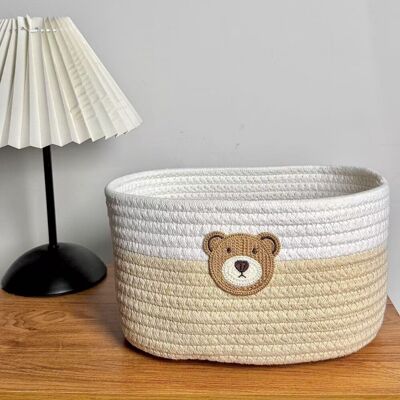 NO BRAND Panier En Corde Petit Panier De Rangement Boîte Décorative En Coton Pour La Buanderie Ou La Chambre À Coucher - Publicité NO BRAND Panier En Corde Petit Panier De Rangement Boîte Décorative En Coton Pour La Buanderie Ou La Chambre À Coucher - Publicité