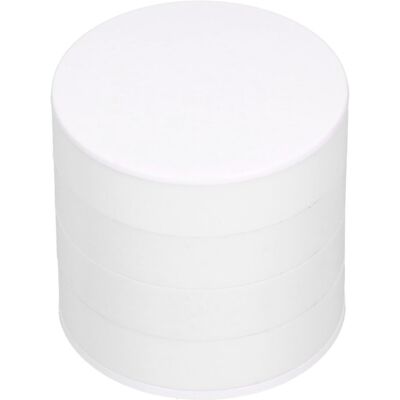 PELTOR Jeffergarden Boîte À Bijoux Multicouche, Conteneur De Rangement Rotatif Anti-poussière, Organisateur Pour Ornements (blanc 4 Couches) - Publicité PELTOR Jeffergarden Boîte À Bijoux Multicouche, Conteneur De Rangement Rotatif Anti-poussière, Organisateur Pour Ornements (blanc 4 Couches) - Publicité