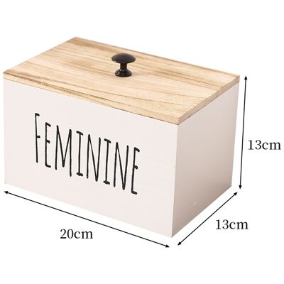 ACQUAVIVASTORE Boîte De Rangement Compartimentée En Bois Massif Avec Couvercle — Blanc Dimensions : 20 X 13 X 13 Cm - Publicité ACQUAVIVASTORE Boîte De Rangement Compartimentée En Bois Massif Avec Couvercle — Blanc Dimensions : 20 X 13 X 13 Cm - Publicité