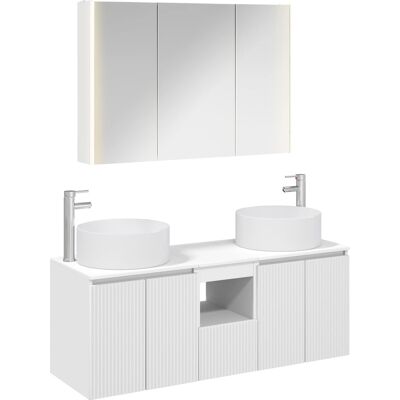 Ensemble D'Armoire De Salle De Bain 4 Pcs Blanc Vidaxl - Publicité Ensemble D'Armoire De Salle De Bain 4 Pcs Blanc Vidaxl - Publicité