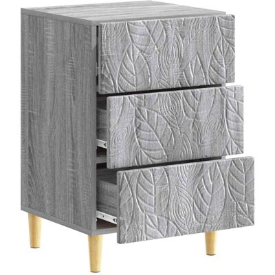 Vidaxl Bedside Table Grey Sonoma 43 X 39.5 X 66.5 Cm Engineered Wood - Publicité Vidaxl Bedside Table Grey Sonoma 43 X 39.5 X 66.5 Cm Engineered Wood - Publicité