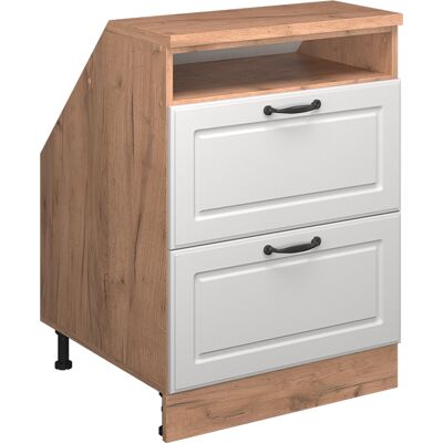 Meuble De Rangement Sous Pente Rion, Blanc Campagne, 60x81.6cm 2 Tiroirs, 60 Cm De Profondeur, Vicco - Publicité Meuble De Rangement Sous Pente Rion, Blanc Campagne, 60x81.6cm 2 Tiroirs, 60 Cm De Profondeur, Vicco - Publicité