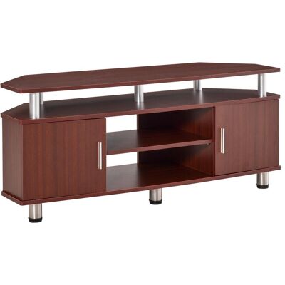 OEM Meuble Tv Classique Pour Salon Avec 2 Étagères Et 2 Placards, Mdf Et Acier Inoxydable, Marron, 120 X 39,5 X 52 Cm - Publicité OEM Meuble Tv Classique Pour Salon Avec 2 Étagères Et 2 Placards, Mdf Et Acier Inoxydable, Marron, 120 X 39,5 X 52 Cm - Publicité
