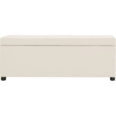 Maison Exclusive - Banc Avec Compartiment De Rangement 116 Cm Crème Polyester - Publicité Maison Exclusive - Banc Avec Compartiment De Rangement 116 Cm Crème Polyester - Publicité
