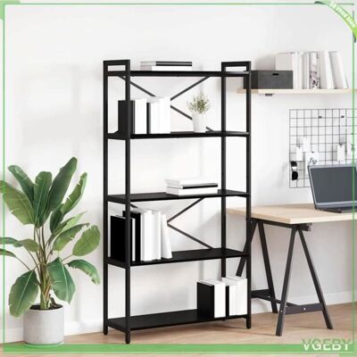 OEM Bibliothèque - Chêne Noir - Bois D'Ingénierie - 80 X 30 X 153 Cm - Design Industriel - Publicité OEM Bibliothèque - Chêne Noir - Bois D'Ingénierie - 80 X 30 X 153 Cm - Design Industriel - Publicité