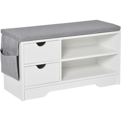 OEM Étagère À Chaussures Gain De Place, Banc À Chaussures En Bois, Meuble À Chaussures D'Entrée, Blanc, 80,5 X 30,5 X 43,5 Cm - Publicité OEM Étagère À Chaussures Gain De Place, Banc À Chaussures En Bois, Meuble À Chaussures D'Entrée, Blanc, 80,5 X 30,5 X 43,5 Cm - Publicité