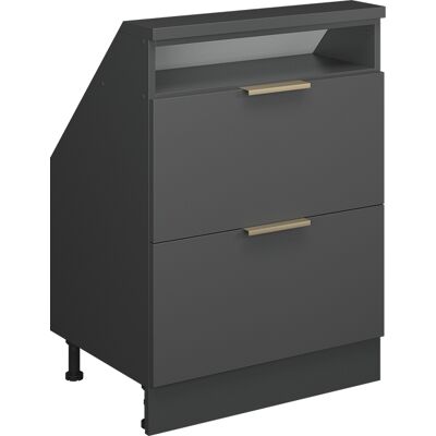 Meuble De Rangement Sous Pente Rion, Anthracite-or, 60x81.6cm Avec 2 Tiroirs, Vicco - Publicité Meuble De Rangement Sous Pente Rion, Anthracite-or, 60x81.6cm Avec 2 Tiroirs, Vicco - Publicité