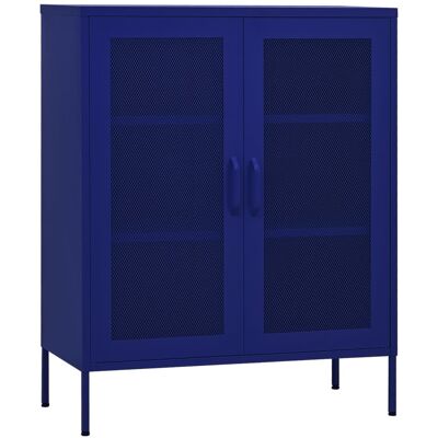 Maison Exclusive - Armoire De Rangement Bleu Marine 80x35x101,5 Cm Acier - Publicité Maison Exclusive - Armoire De Rangement Bleu Marine 80x35x101,5 Cm Acier - Publicité