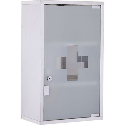 ACKERMAN Armoire À Pharmacie Premiers Secours En Acier Inoxydable Avec Serrure 30x18x50cm Pour Rangement Sécurisé - Publicité ACKERMAN Armoire À Pharmacie Premiers Secours En Acier Inoxydable Avec Serrure 30x18x50cm Pour Rangement Sécurisé - Publicité
