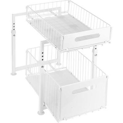 GRASSLIN Rangement Sous Évier À 2 Niveaux,organiseur De Cuisine, Étagère Sous Évier, Porte-épices,panier Coulissant En Métal,pour Salle Bain,chambre (29 X 38 49 Cm (blanc)) 29 X Cm (blanc) -'29 X 38 X 49 Cm (b - Publicité GRASSLIN Rangement Sous Évier À 2 Niveaux,organiseur De Cuisine, Étagère Sous Évier, Porte-épices,panier Coulissant En Métal,pour Salle Bain,chambre (29 X 38 49 Cm (blanc)) 29 X Cm (blanc) -'29 X 38 X 49 Cm (b - Publicité