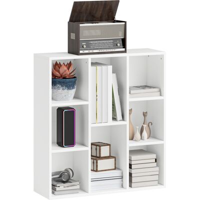 OEM Bibliothèque Étagère De Rangement 8 Compartiments. Pour Salon Chambre À Coucher Bureau. 74.3x24x80cm. Blanc - Publicité OEM Bibliothèque Étagère De Rangement 8 Compartiments. Pour Salon Chambre À Coucher Bureau. 74.3x24x80cm. Blanc - Publicité