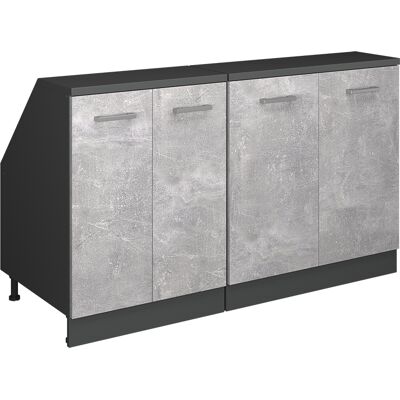 Ensembles De Meuble De Rangement Sous Pente Rion, Béton, 140cm Lot De 2 Caissons 60 Cm De Profondeur, Vicco - Publicité Ensembles De Meuble De Rangement Sous Pente Rion, Béton, 140cm Lot De 2 Caissons 60 Cm De Profondeur, Vicco - Publicité