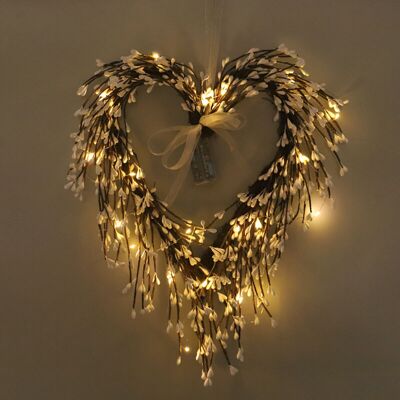TOOLTEK Jeffergarden Couronne De Cur Pour La Saint-valentin, Avec Brindilles Et Lumière, Pour Salon, Mur, Escalier, Porte, Décoration - Publicité TOOLTEK Jeffergarden Couronne De Cur Pour La Saint-valentin, Avec Brindilles Et Lumière, Pour Salon, Mur, Escalier, Porte, Décoration - Publicité