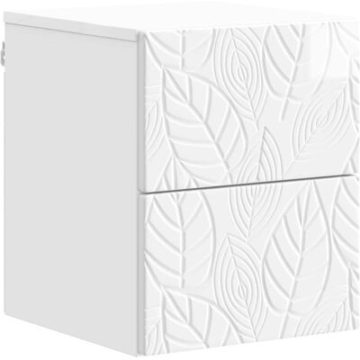 Cabinet De Chevet Mural Blanc Brillant 34,5 X 33 X 40 Cm Vidaxl - Publicité Cabinet De Chevet Mural Blanc Brillant 34,5 X 33 X 40 Cm Vidaxl - Publicité