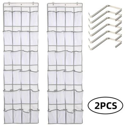ABYSSE 2pcs Range Chaussures À Suspendre Sur La Porte, Sac De Rangement Suspendu Avec 24 Poches, Rangement De Chaussures Suspendu, Organiseur De Suspension Multifonction Pour Chambre À Coucher, Salle De Bain - Publicité ABYSSE 2pcs Range Chaussures À Suspendre Sur La Porte, Sac De Rangement Suspendu Avec 24 Poches, Rangement De Chaussures Suspendu, Organiseur De Suspension Multifonction Pour Chambre À Coucher, Salle De Bain - Publicité