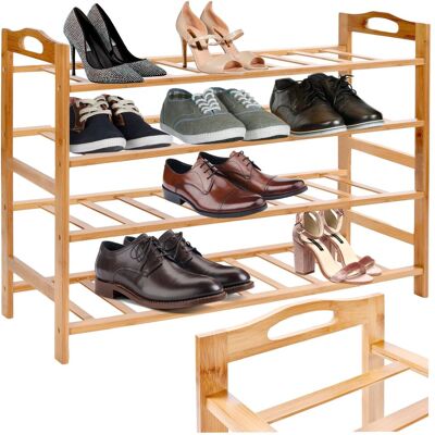 OEM Étagère À Chaussures En Bambou Neria À 4 Niveaux - Publicité OEM Étagère À Chaussures En Bambou Neria À 4 Niveaux - Publicité