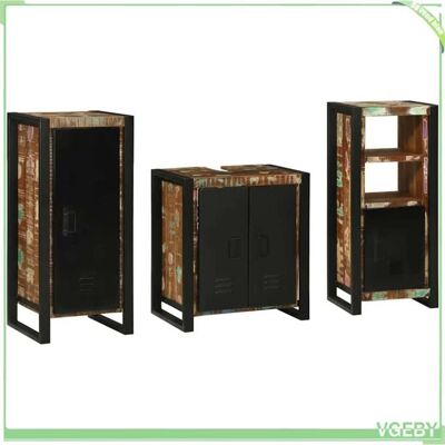 OEM Ensemble Mobilier Salle De Bain - Faf7291712428036 - Bois De Mangue Massif - Marron - Style Industriel - Publicité OEM Ensemble Mobilier Salle De Bain - Faf7291712428036 - Bois De Mangue Massif - Marron - Style Industriel - Publicité