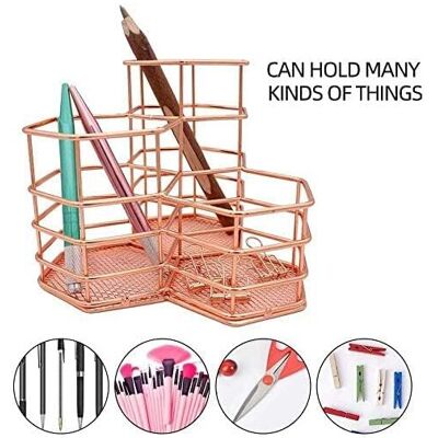 OEM Organisateur De Pinceaux De Maquillage, Boîte De Rangement De Bureau En Métal Au Design Ajouré, Embellit Le Bureau Tout En Optimisant L'Espace. Publicité OEM Organisateur De Pinceaux De Maquillage, Boîte De Rangement De Bureau En Métal Au Design Ajouré, Embellit Le Bureau Tout En Optimisant L'Espace. Publicité
