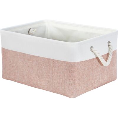 OEM Boîte De Rangement Rectangulaire En Tissu Doux, Multi-tailles, Pour Étagère, Armoire, Jouets Et Vêtements, 36 X 26 X 18 Cm, Rose Et Blanc (taille M, 1 Pièce) - Publicité OEM Boîte De Rangement Rectangulaire En Tissu Doux, Multi-tailles, Pour Étagère, Armoire, Jouets Et Vêtements, 36 X 26 X 18 Cm, Rose Et Blanc (taille M, 1 Pièce) - Publicité