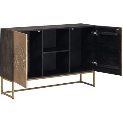 Maison La Vie - Buffet Salon Moderne - Meuble De Rangement - Laiton 105 X 30 X 70 Cm Bu4668 - Publicité Maison La Vie - Buffet Salon Moderne - Meuble De Rangement - Laiton 105 X 30 X 70 Cm Bu4668 - Publicité